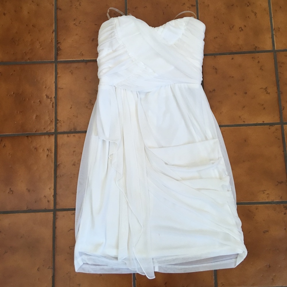 My Michelle White Strapless Dress